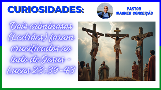 Capa dois criminosos crucificados ao lado de Jesus